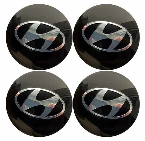 Наклейки на диски Hyundai 60 мм линза black