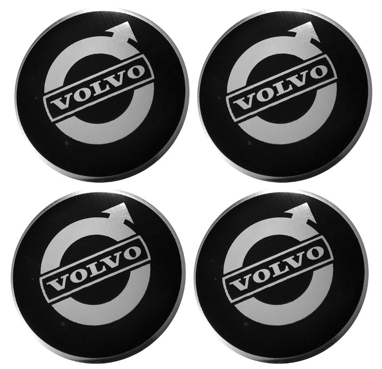 Наклейки на диски Volvo black сфера 44.5 мм