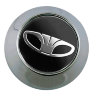 Колпачок на диски Daewoo 65/60/6 черный-хром конус 