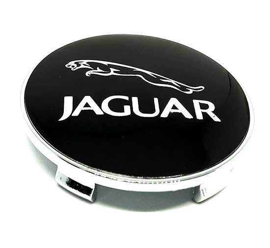 Колпачок на диски Jaguar 68/57/12 черный хромированный 