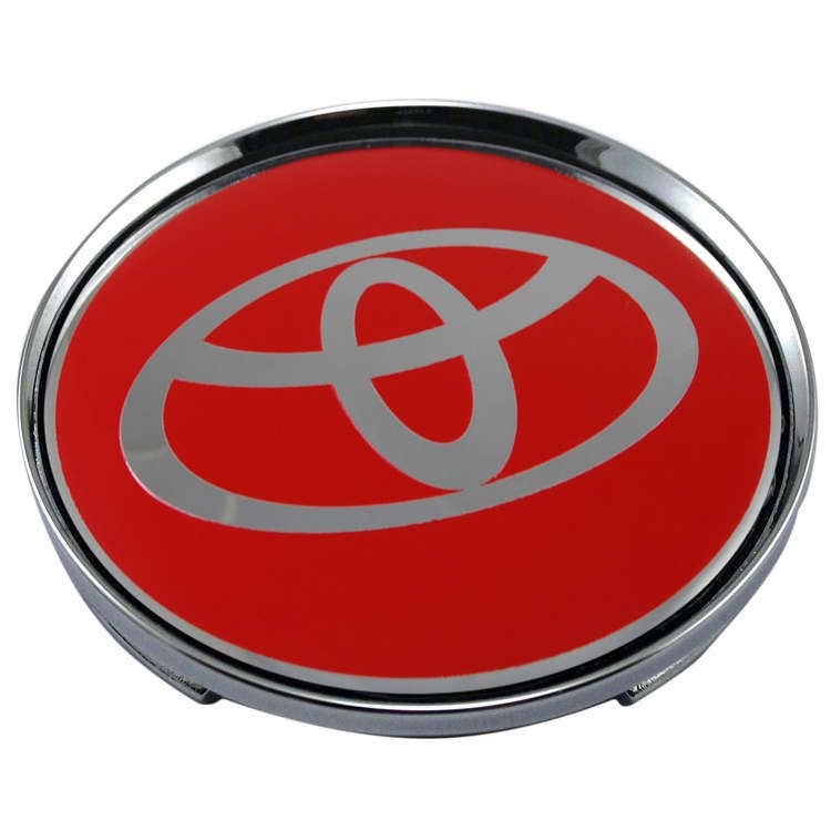 Колпачок на диск Toyota 59/50.5/9 хром и красный 