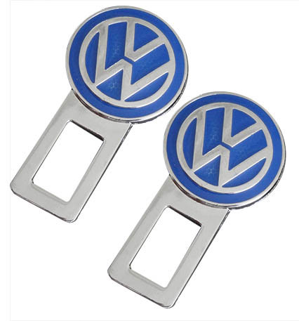 Заглушка ремня безопасности с логотипом Volkswagen хром синий