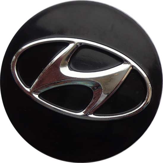 Колпачок на диски Hyundai 66/62/12, черный и хром