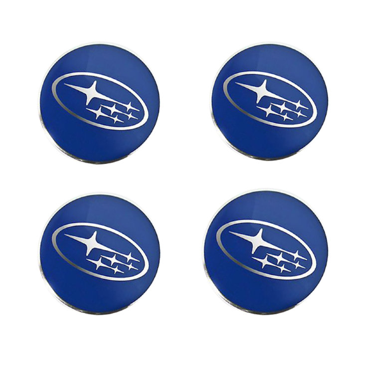 Наклейки на диски Subaru blue сфера 54 мм