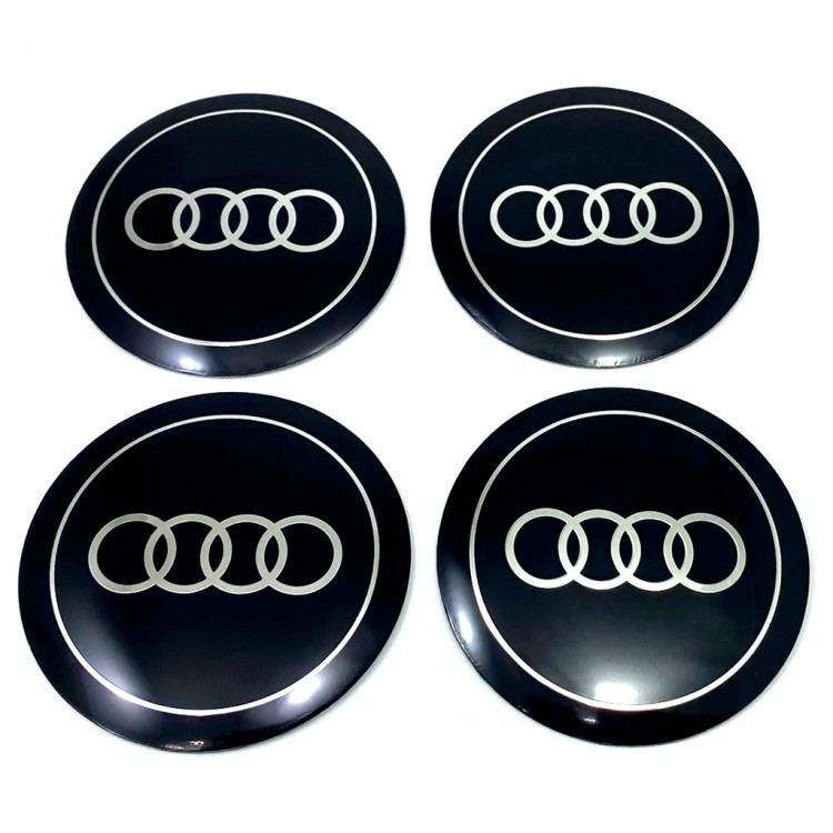 Наклейки на диски Audi  мм сфера черные