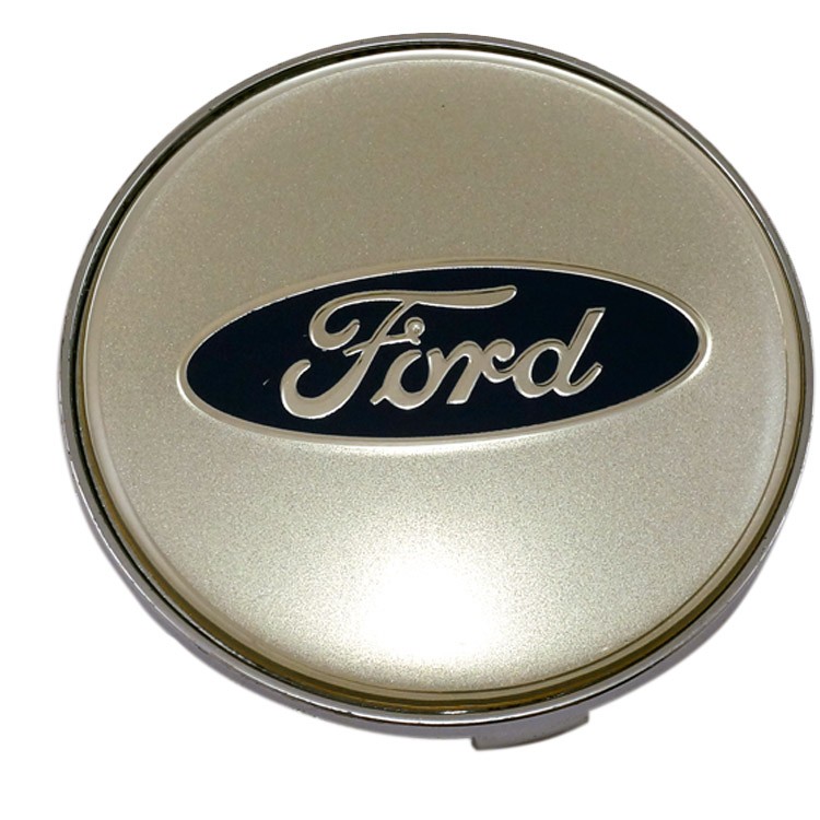 Колпачок на диски Ford 68/57/12 серебристо-бежевый хромированный 
