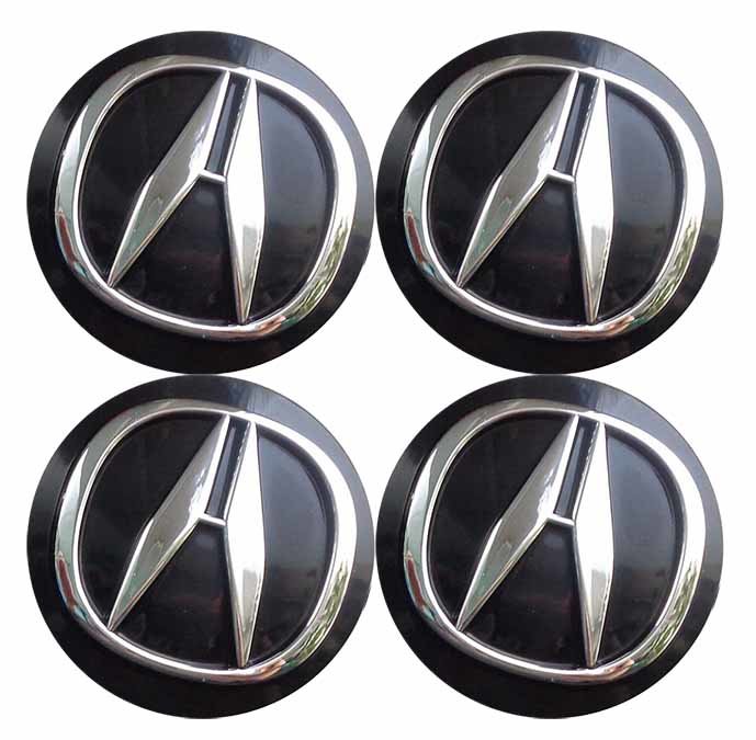 Наклейки на диски Acura black 3D пластик 60 мм