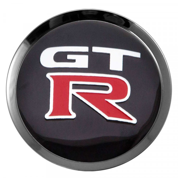 Заглушки для диска со стикером Nissan GT-R (64/60/6) черный