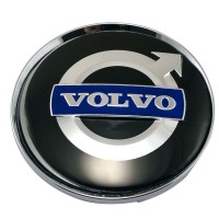 Изображение товара Колпачок в литой диск Volvo (64/60/6) хром+черный+синий 