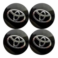 Изображение товара Наклейки на диски Toyota black сфера 65 мм линза