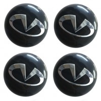 Изображение товара Наклейки на диски Infiniti black сфера 54 мм  