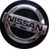 Колпачок на диски Nissan 66/62/12, черный и хром