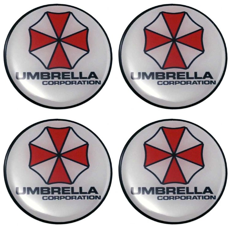 Стикеры силиконовые на заглушки литых дисков Umbrella 55 мм