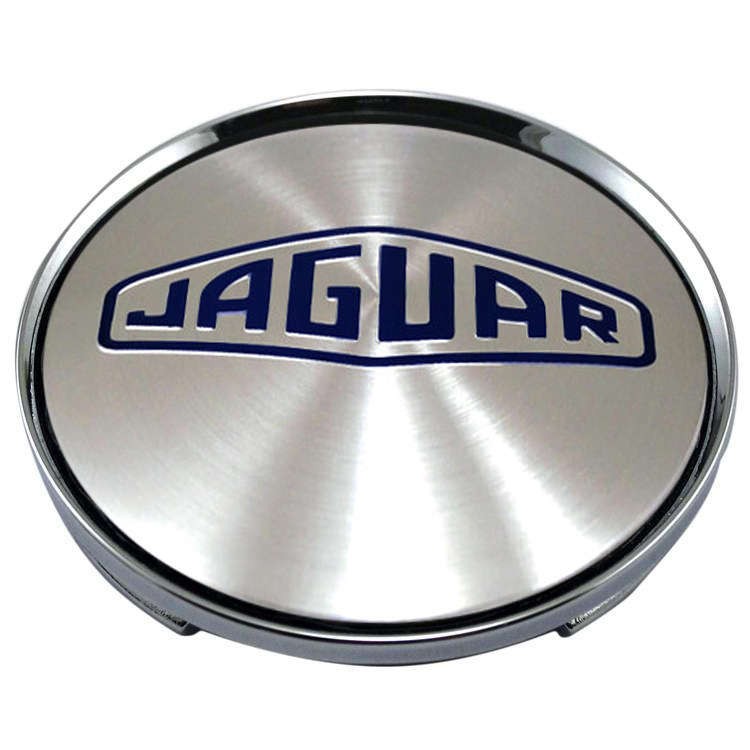 Колпачки на диски 62/56/8 хром со стикером Jaguar хром 