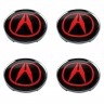 Колпачок на диск Acura 59/50.5/9 красный и черный