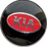 Колпачок на диски KIA 68/64/11 черный с красным