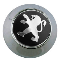Изображение товара Колпачок на диски Peugeot 68/62/10 черный-хром конус