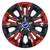 Изображение товара Колпак колеса Fiat Lion Carbon Red Mix 14