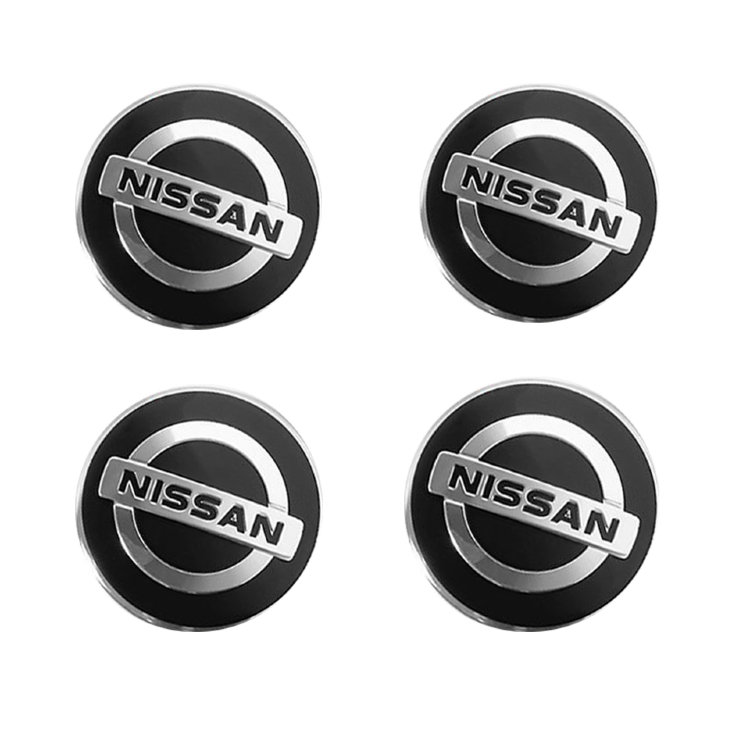 Наклейки на диски Nissan black сфера 62 мм