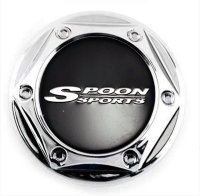 Изображение товара Колпачок на диски Spoon Sports 68/62/10 хром-черный гайка