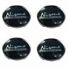 Колпачки на диски 62/56/8 хром со стикером Nissan Nismo черный 