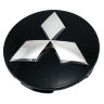 Колпачок на диск Mitsubishi 59/53/9 , цвет черный+серебристый