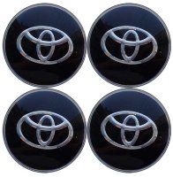 Изображение товара Наклейки на диски Toyota black линза 60 мм 