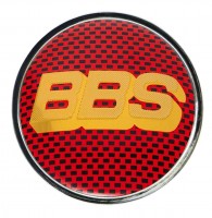 Изображение товара Колпачок ступицы BBS (63/59/7) красный карбон желтый 