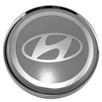 Изображение товара Заглушка литого диска Hyundai 63/58/8 серый+хром