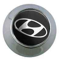Изображение товара Колпачок на диски Hyundai 68/62/10 хром-черный конус