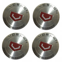 Изображение товара Наклейки на диски Vossen silver-red сфера 45 мм 