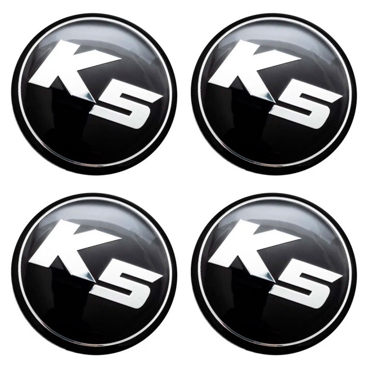 Наклейки на диски KIA K5 56 мм сфера черные