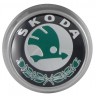Колпачки на диски ВСМПО со стикером Skoda 74/70/9 зеленый и черный