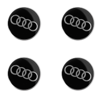 Изображение товара Наклейки на диски Audi black сфера 44.5 мм