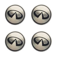 Изображение товара Наклейки на диски Infiniti сфера 56 мм металл с черным