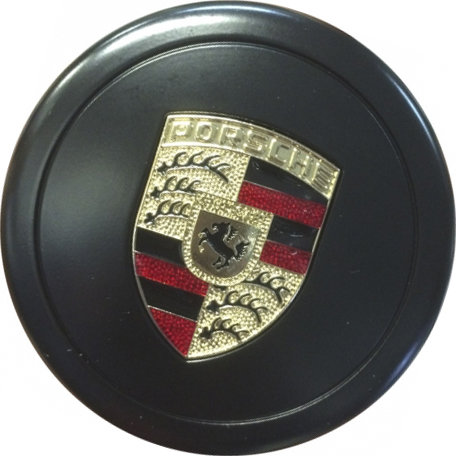 Колпачок на диски Porsche 80/70/11 черный с цветным лого