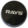 Заглушка литого диска Rays 56-58 мм металл конус black 