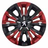 Колпаки колесные Peugeot Lion Carbon Red Mix 15