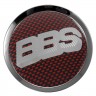Заглушки для диска со стикером BBS (64/60/6) хром и красный