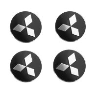 Изображение товара Наклейки на диски Mitsubishi black сфера 65 мм