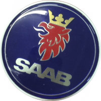 Изображение товара Колпачок на диски SAAB 62/59/9 синий-хром
