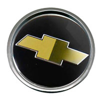 Изображение товара Колпачок на диски Chevrolet 50/45/7 конус хром с золотым лого  