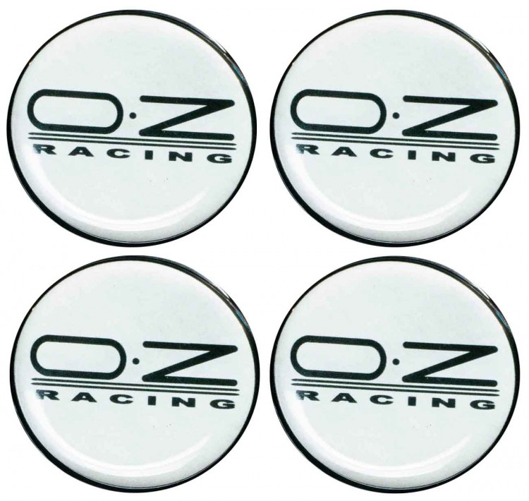 Стикеры силиконовые на колпачки OZ Racing 50 мм светлые