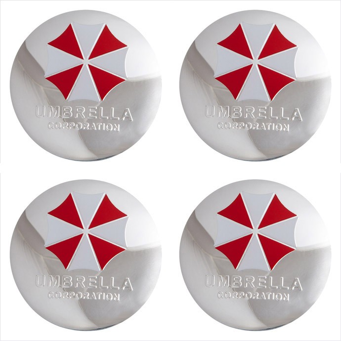 Наклейки на диски Umbrella хромированные сфера 56 мм 