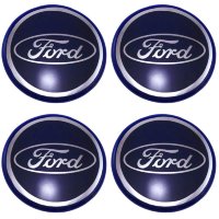 Изображение товара Наклейки на колпачки Ford 58 мм blue/chrome
