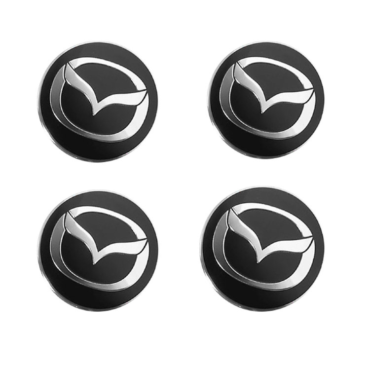 Наклейки на диски Mazda black сфера 65 мм