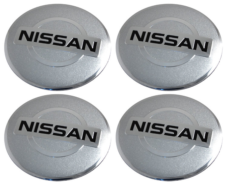 Наклейки на диски Nissan 56 мм сфера silver