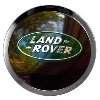 Изображение товара Заглушки для диска со стикером  Land Rover (64/60/6) хром и черный