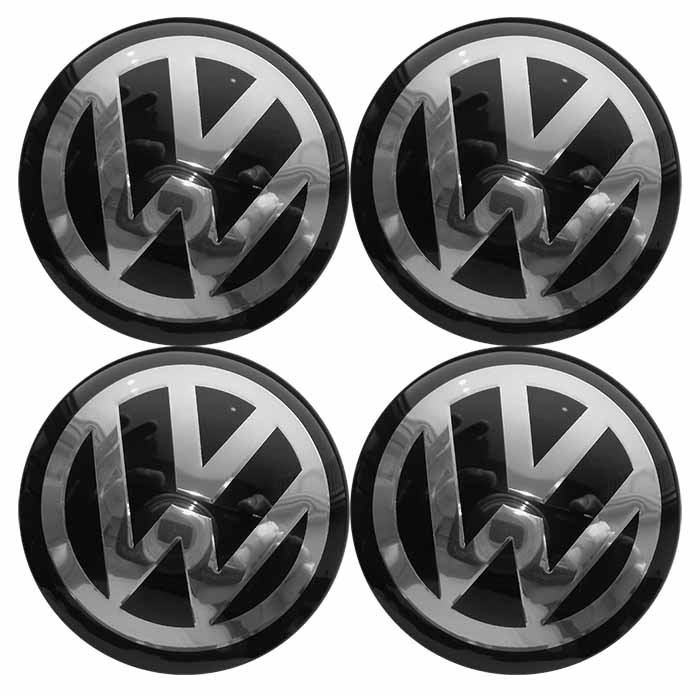 Наклейки на диски Volkswagen black линза 65 мм
