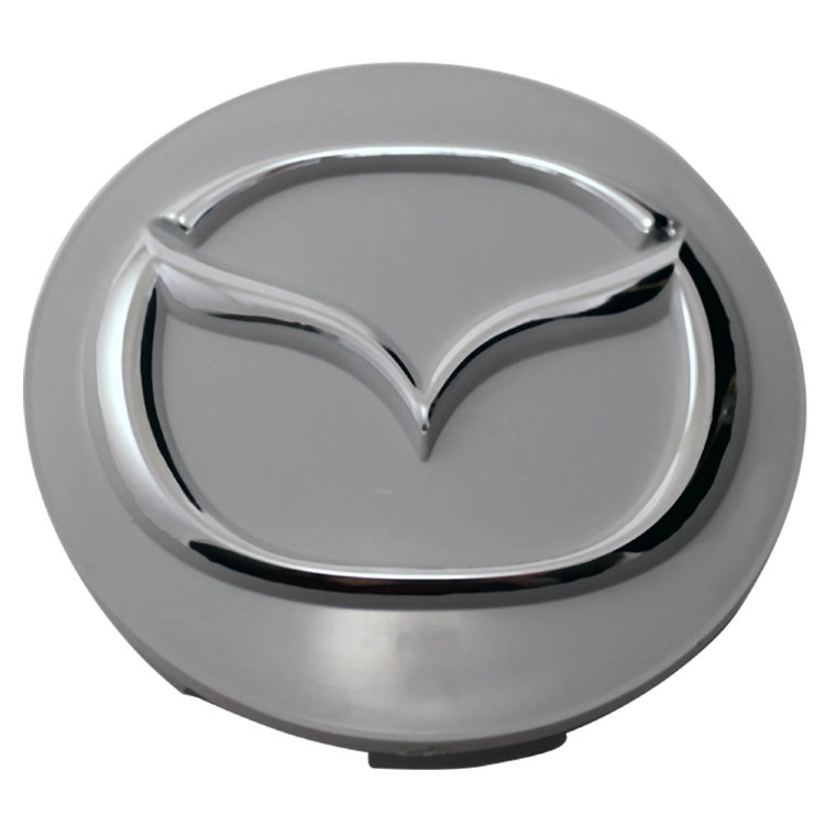 Заглушка для дисков Mazda 56/51/11 молочно-серый и хром